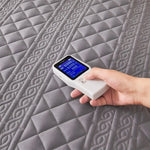 protège matelas imperméable matelassé anti acariens antibactérien gris élastiques lit double