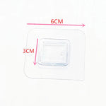 support fixation adhésif transparent minimaliste étagère gadget cuisine salle bains pratique unique