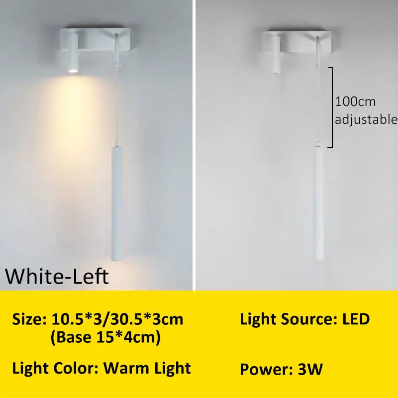 lampe murale moderne noire blanche led cuisine chambre salon entrée 249lm 2000lm 90260v