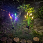 Lampes solaires LED vert jaune blanc jardin patio contemporain décoration vacancesextérieur moderne