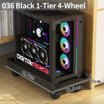 chariot mobile multifonctionnel roulettes blanc noir moderne organiser stockage tablettes cables charge
