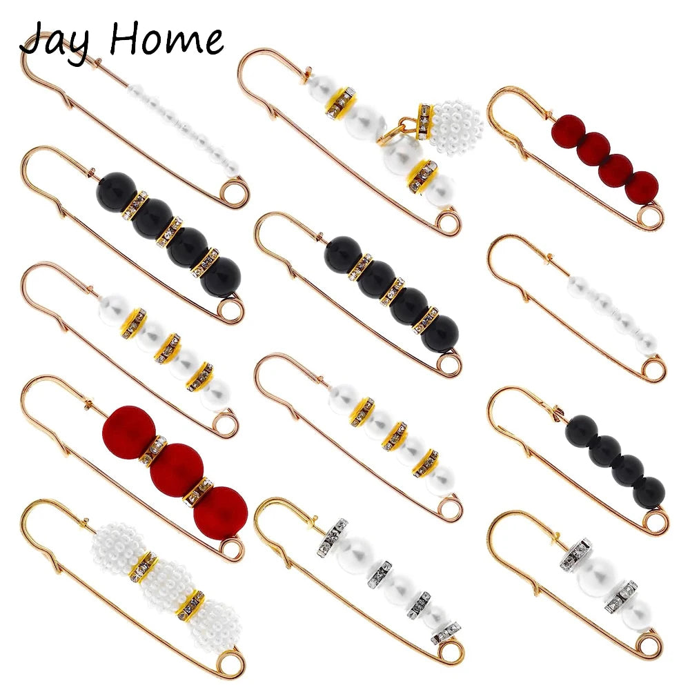 broches ornementales strass classiques élégantes clips or noires rouges