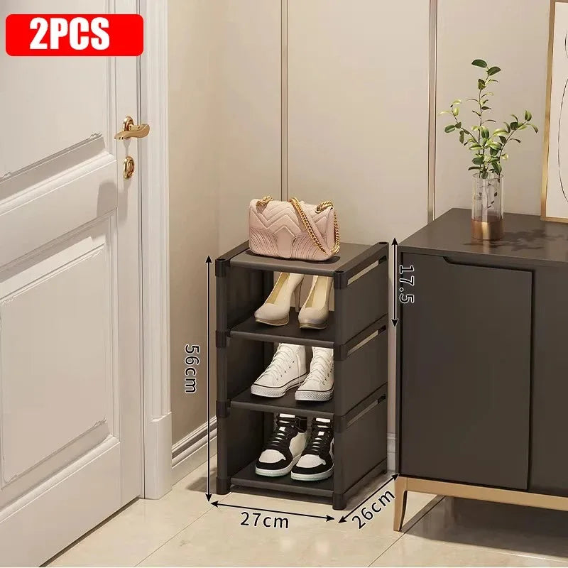 étagère chaussures moderne noir blanc matériau métal pp ps