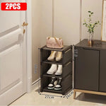 organisateur chaussures étagère blanc noir moderne encombrement faible assemblage facile