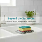 support savon gris moderne adhésif respectueux environnement douche évier cuisine