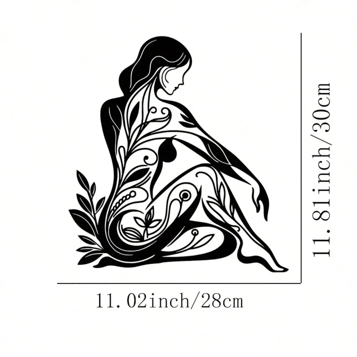 sculpture murale moderne silhouette femme rose métal noir abstraite opaque décoration intérieure minimaliste
