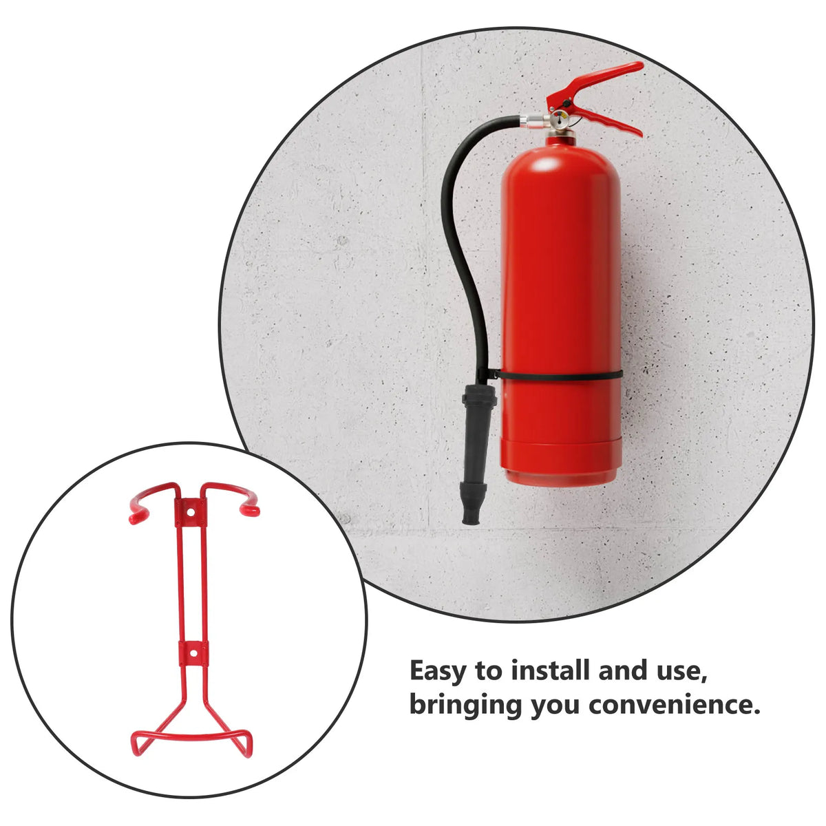 support mural industriel extincteur incendie fixations murale outils manuels stockage derrière porte fer rouge