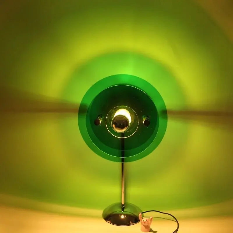 lampe sol moderne bleu doré noir translucide effet bauhaus haute qualité chambre coucher