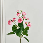 bouquet fleurs artificielles roses soies feuilles verte intérieur mariage anniversaire décoration champêtre minimaliste