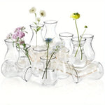 vases transparents modernes minimalistes decoratifs table set pieces différentes collections eventuelles deco