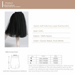 jupe tutu blanc noir classique danse polyester tulle élastique mi mollet juniorSizeMode