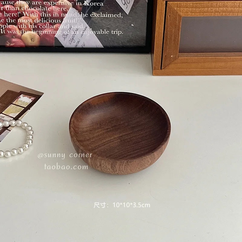 plateau rangement bois oval moderne organise bijoux livres objets ménagers