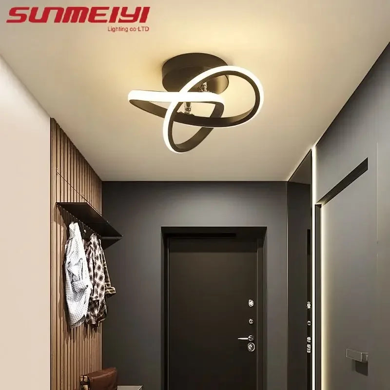 plafonnier led moderne minimaliste acrylique blanc noir toucher interrupteur chambre salon cuisine