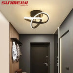 plafonnier led moderne minimaliste acrylique blanc noir toucher interrupteur chambre salon cuisine
