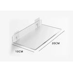 étagère murale transparente moderne adhésive support rangement salle bain cuisine 20x10cm 20x15cm 30x10cm 30x15cm