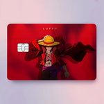 autocollants protection carte bancaire one piece anime personnages dessin animé multicolore adhésifs cartes visite