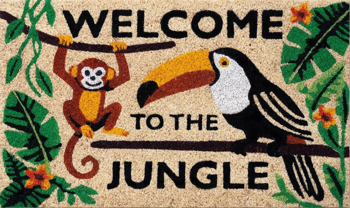 tapis d'entrée moderne motif maison antidérapant couleurs vives rustique printemps été