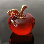 pomme rouge verre mat artisanal pomme jaune verre mat artisanal pomme verte verre mat