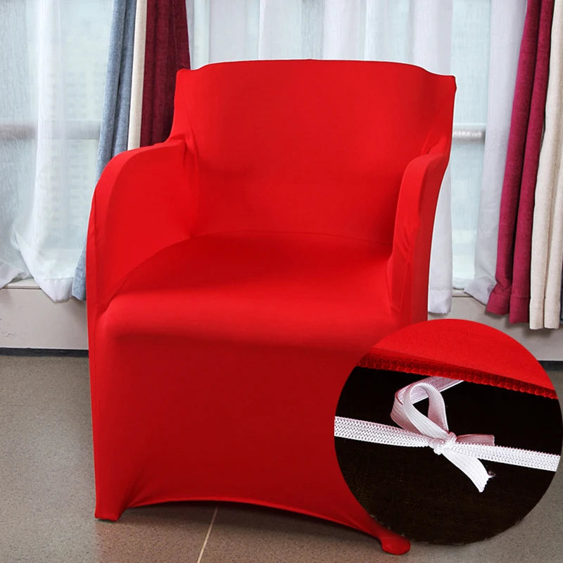 housses chaise mariage polyester extensibles chaises banquet plage contemporaines adhésives blanches rouges noires unies