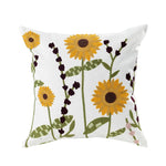 taie d'oreiller carrée moderne motif floral multicolore polyester décoration lit canapé voiture