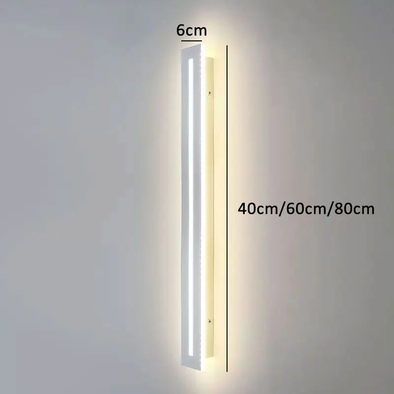lampe murale led moderne gris or blanc noir 40cm 60cm 80cm éclairage quotidien