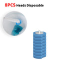 brosse toilette jetable bleu blanc rechargeable nettoyant moderne pratique récharges