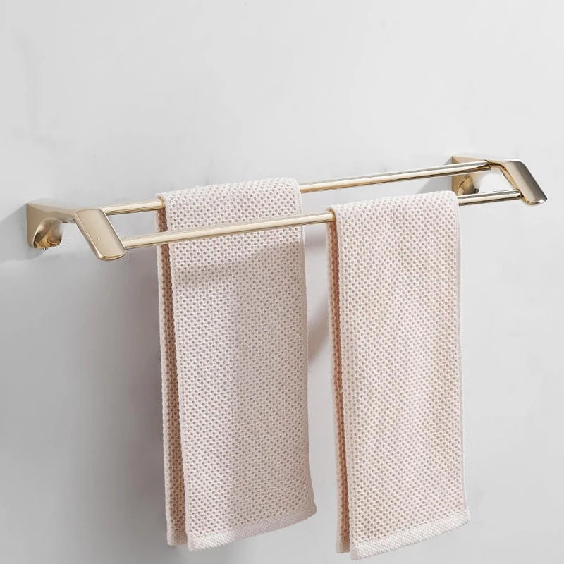 Accessoires salle bain doré moderne porte serviettes support papier toilette brosse wc 60cm