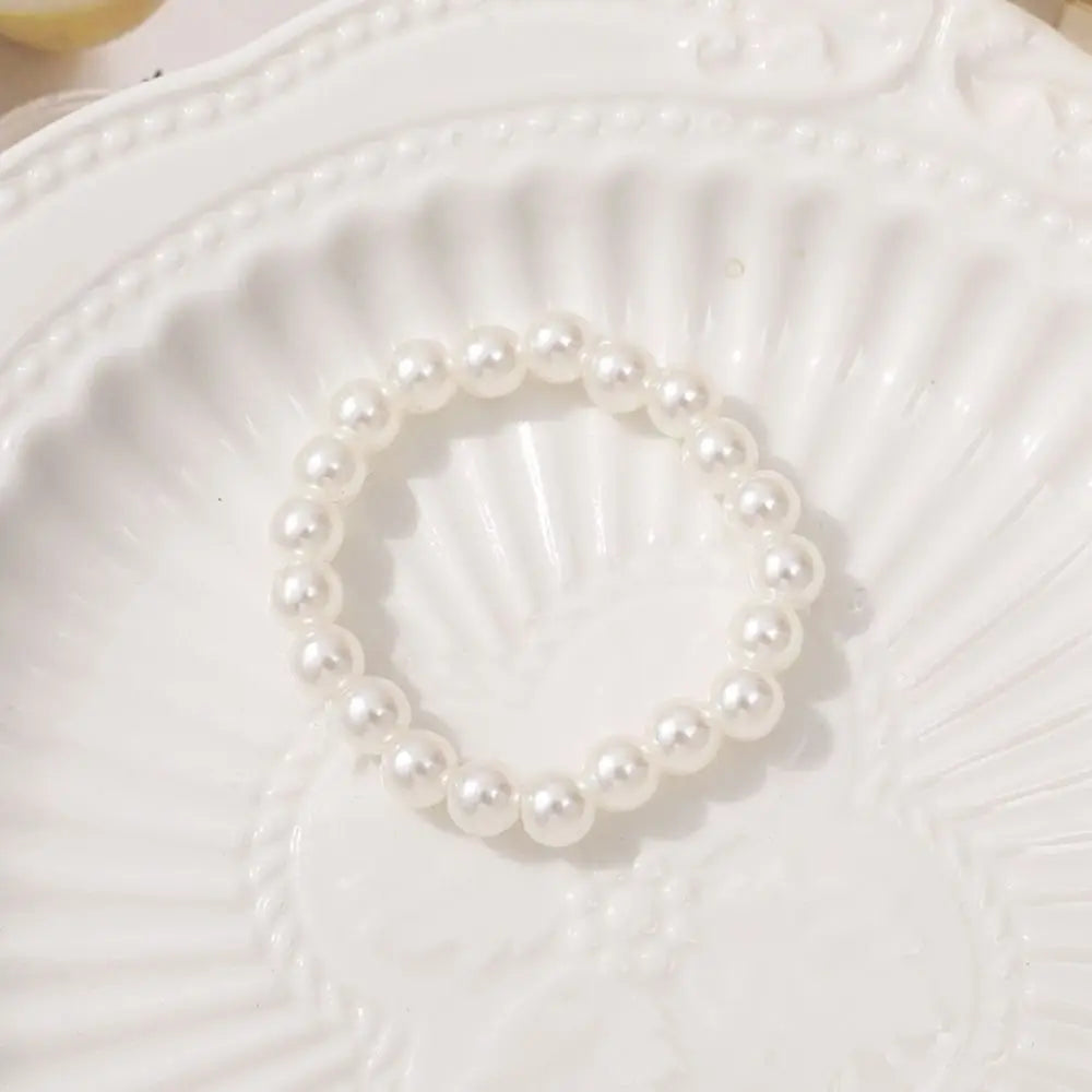 bracelets blanches argent pendentif cœur classique vintage poupées accessoires filles adolescents