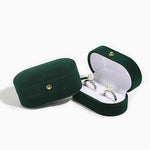 boîtes alliances velours rouge gris bleu vert mariages boutons dorés classiques portables rangement bijoux