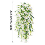 guirlande fleurs artificielles violet rose vert moderne décoration maison mariage anniversaireintérieur