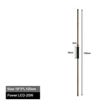 lampes murales led modernes minimaliste noir blanc chaud 60cm 80cm 100cm chambre cuisine salle