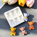 moule silicone ours coeurs décoration gâteau fondant sugarcraft résine cupcakes cartoonaire respectueux environnement