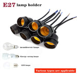 support lampe e27 noir moderne vis pvc ip67 220v 4a 10cm 20cm 30cm 50cm