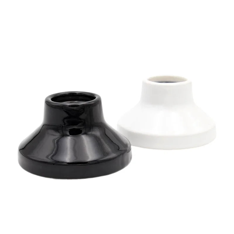 socquettes ampoules moderne noir blanc vert adhésif ouverture dorée poterie porcelaine e27 base lampe