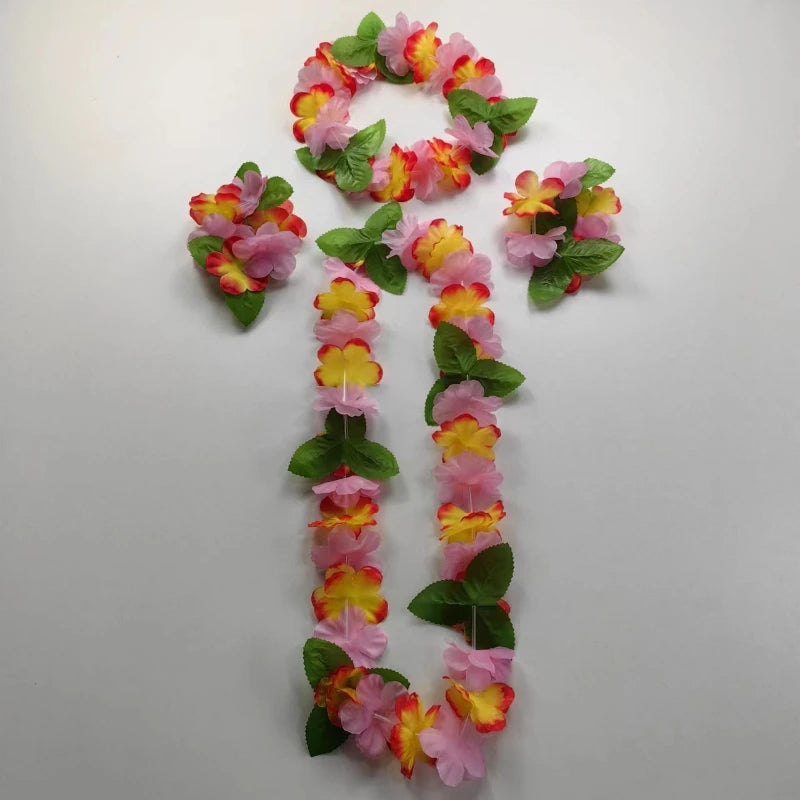 guirlande fleurs artificielles rose jaune vert festives mariage décoration anniversaire simple festive