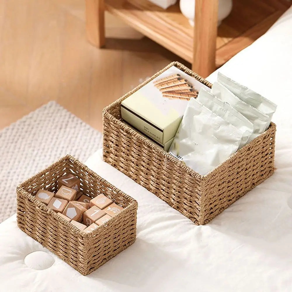paniers tissage osier beige marron rouge vin vert bleu rustique naturel respectueux environnement