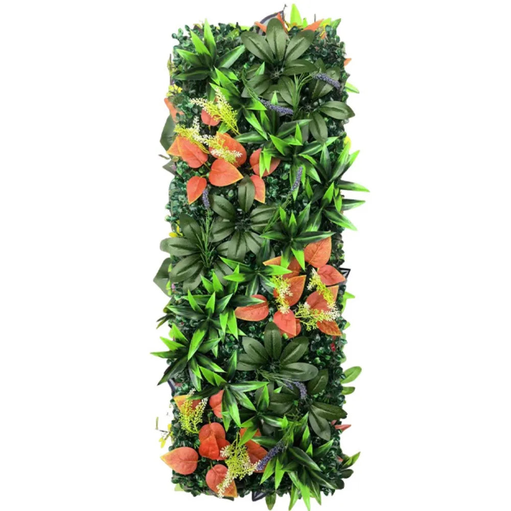décoration murale plante artificielle feuilles fleurs moderne verte jaune rouge blancintérieur
