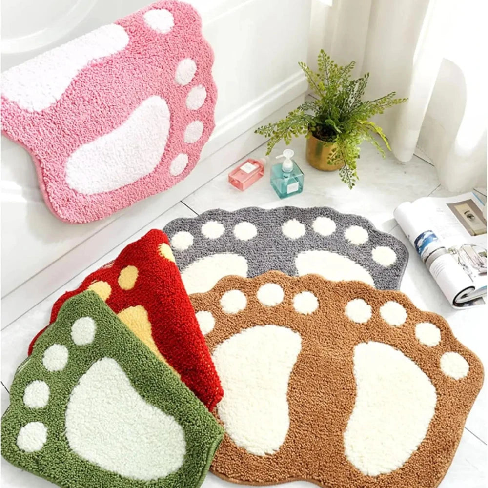 tapis sol doux absorbant traces pieds motif moderne couleur gris violet rose vert rouge