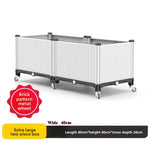 bac légumes blanc gris moderne roulettes drainage opacité motif brique