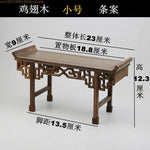 meuble bois chinois étagères sculptées pots fleurs figurine bouddha plante artificielle stand thé