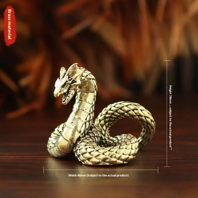 statue serpent dragon or texturé écailles apparentes décoratif asiatique ornement décoration maison cadeaux artisanales