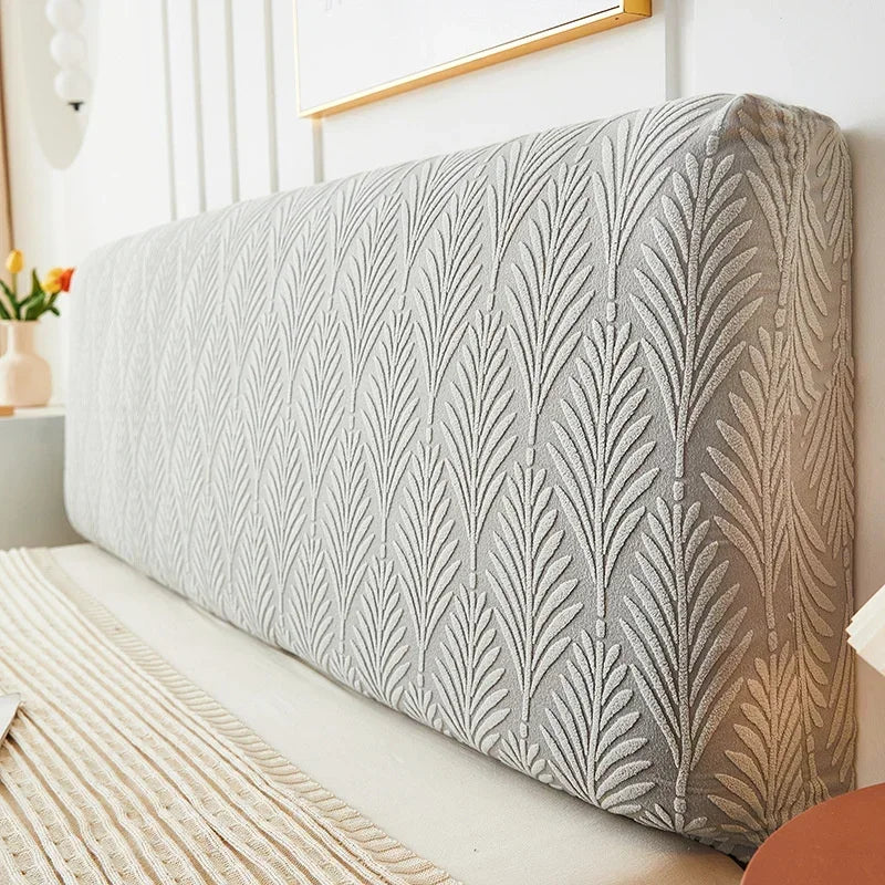 couvre tête moderne feuilles stylisées gris clair beige adhésif maison