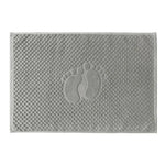 tapis bain coton imprimé pas pied vert gris moderne absorbant 80x50cm