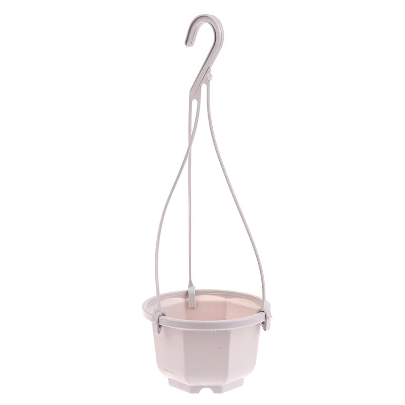 pots suspendus rouge blanc moderne crochet plastique jardin balcon orchidée