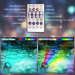projecteur led ip68 étanche 10 led noir moderne commande distance prise électrique app mobile