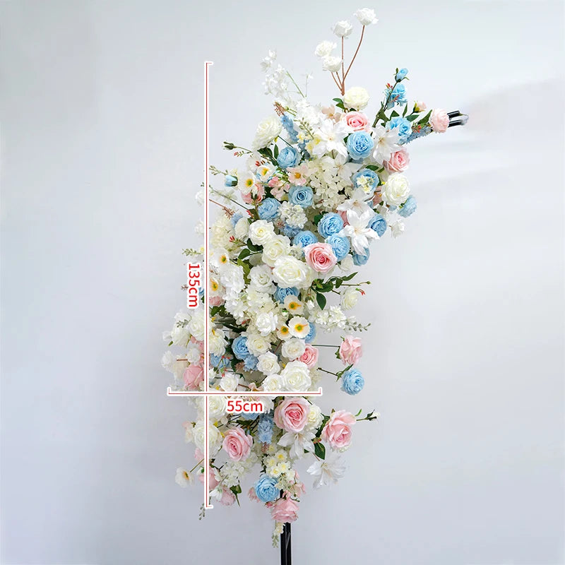 décoration événement arches fleurs artificielles romantique mariage baby showerintérieur pastel