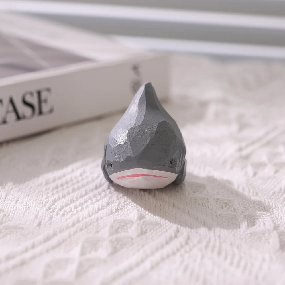 requin papier gris blanc origami deco maison animal compagnie occasionnel artisanal populaire