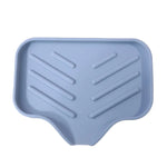 support savon silicone self draining moderne gris vert blanc rayures horizontales