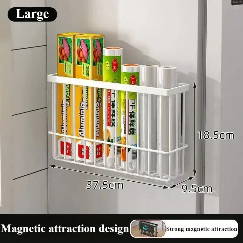 paniers rangement transparents aimants blanc noir cuisine réfrigérateur salon modulaire multifonctionnels