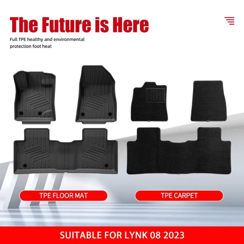 tapis sol imperméable noir rayures verticales moderne voiture antidérapant facile nettoyage toute saison